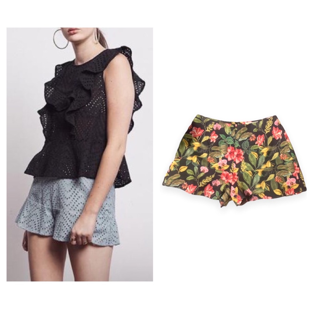 Shilla The Label Floral Shorts NWT